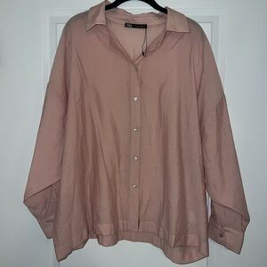 ZARA Pink Button Down